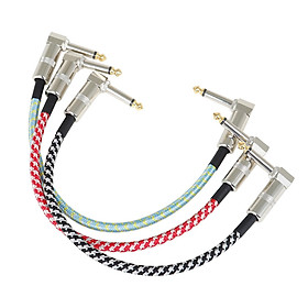 Guitar Patch Cable Guitar Pedal Patch Cables (1/4 in) Jack Male Low Noise Electric Bass Pedal Board Cable for Electric/Acoustic Guitar Parts