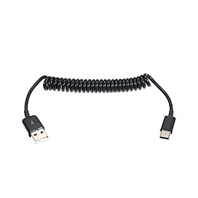 USB Type-C Stretchable Spring Rope Cable Charger Cable Data Transmission Replacement for Xiaomi Samsung Huawei