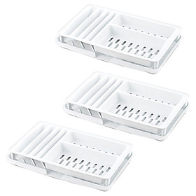 Mua Bộ 3 kệ úp bảo vệ bát đĩa tiện dụng (màu trắng) - Hàng nội địa Nhật