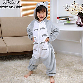 Bộ Đồ hình thú toroto liền thân lông mịn Pijama dành Cho Người Lớn và Trẻ Em Hoạt Hình Cosplay