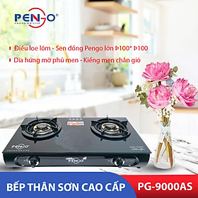 Bếp ga đôi mặt kính cao cấp Pengo PG-9000 AS25( Hàng chính hãng)