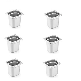 Mua Combo 06 cái Khay đựng Topping inox 176x162mm không nắp