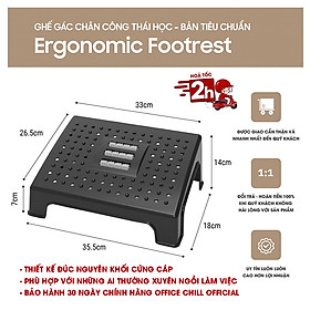 Mua Ghế Gác Chân Công Thái Học Điều Chỉnh 6 Cấp Độ Chiều Cao Thích Hợp Văn Phòng Làm Việc Học Tập  Ghế Kê Chân Chỉnh Dáng Ngồi Tốt Cho Sức Khỏe Cột Sống Giảm Đau Lưng Bảo Hành 90 Ngày