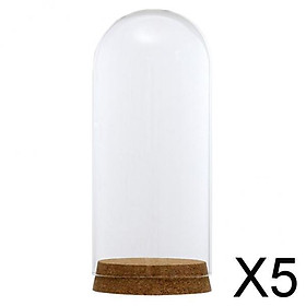 5x Glass Cover Landscape Terrarium Container Lid Vase Bottle 8x18cm