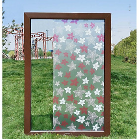 Mua COMBO 5M DECAL GIẤY DÁN KÍNH KEO SẴN KHỔ 45CM MẪU HOA 5 CÁNH HỒNG