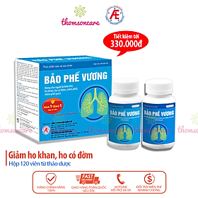 Bảo phế vương - Hộp 2 lọ x 60 viên tiết kiệm hơn - Hỗ trợ giảm ho có đờm, phế quản từ thảo dược