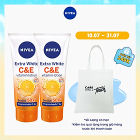 Combo 2 Sữa Dưỡng Thể Dưỡng Trắng Nivea Extra White C & E Vitamin - 180ml - 84374