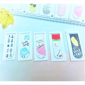 Combo 5 Bookmark Nam Châm Đánh Dấu Sách - Trái Cây (Mẫu Ngẫu Nhiên)