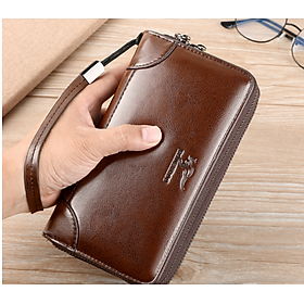 ví nam ví nam clutch cầm tay cao cấp - Màu nâu