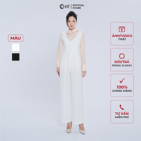 Jumpsuit Nữ  Kiểu Yếm 3 Cúc Dáng Suông Chất Tuytsi Cao Cấp 22JAS2002ST