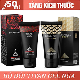 Bộ Đôi Titan Gel Đỏ + Titan Gel Gold Tăng Kích Thước - Hàng Chuẩn Nga