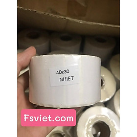 Giấy in mã vạch/ Decal in mã vạch 1 tem cảm nhiệt 40 x 30 mm