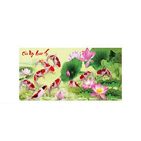 Tranh thêu cửu ngư quần tụ - LV3203