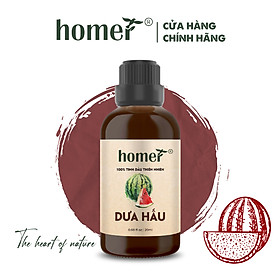 Tinh Dầu Thiên Nhiên Nguyên Chất HOMER Sả Chanh/ Quế/ Oải hương/ Bưởi/ Cam/ Hoa Lài/ Quýt/ Tràm Huế/ Hoa Hồng/ Lavender/ Ngọc Lan Tây/ Tràm Trà/ Sả Java/ Trà Xanh/ Cà Phê/ Chanh (20ml)