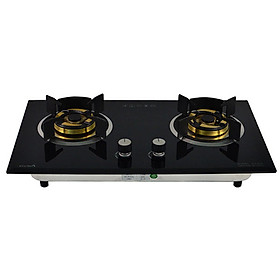 Bếp Gas 2 Vùng Nấu CivinA CV-828 Đánh Lửa Bằng Pin/IC, Vòng Kiềng Làm Bằng Gang Đúc Siêu Bền - Hàng Chính Hãng