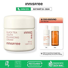 Kem dưỡng da ban đêm ngăn ngừa lão hóa từ trà đen innisfree Black Tea Enhancing Cream 50 mL (New 2023)