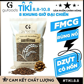 Gạo lứt ăn kiêng GUfoods (1kg) - Hỗ trợ Giảm cân - Thực dưỡng - Eat clean (có 2 lựa chọn: Lứt đỏ + Lứt tím than)