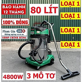 Máy Hút Bụi Công Nghiệp Nakawa 80L - Hút Khô Ướt, Thổi Bụi - Dây Đồng 100% (Bảo hành 1 năm)