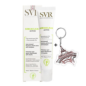 Kem Giảm Mụn & Loại Bỏ Dầu Nhờn SVR Sebiacler Active 40ml + Tặng Kèm 1 Móc Khóa Hình Tour Eiffel Viền Đỏ