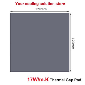 Độ dẫn nhiệt 17W/mK Pad Nhiệt Chất lượng cao 120x120mm CPU Làm mát nhiệt dẫn điện dẫn nhiệt độ silicon Pads màu: 120x120x0.5mm