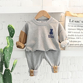 Set quần áo bé trai hình gấu đáng yêu
