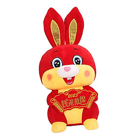 Chinese New Year Plush Toys Bunny Cute Figurine Ornament for New Year Gift Holiday