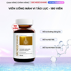 Viên uống đẹp da - chống lão hóa - nám sạm tàn nhan Sắc Ngọc Khang Vi Tảo Lục Hộp 180 Viên