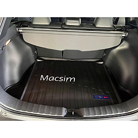 Thảm lót cốp xe ô tô Toyota Cross nhãn hiệu Macsim chất liệu TPV cao cấp màu đen bóng.