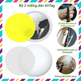 Mua  2 miếng  Dán AirTag mặt trước và mặt sau - chống trầy xước  trong suốt