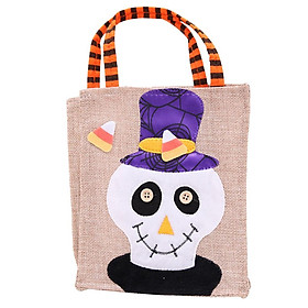 Hình ảnh Halloween Gift Bags Trick or Treat Linen Tote Bag Party Hand Bags