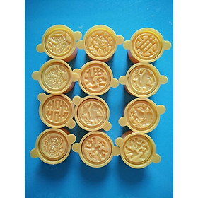 Mua Bộ 10 khuôn nhấn bánh in  bánh phục linh 4cm