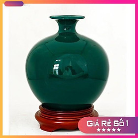 Hình ảnh HOTBình hút lộc, lọ hoa hút tài lộc trơn may mắn gốm sứ bát tràng cao cấp màu xanh dương
