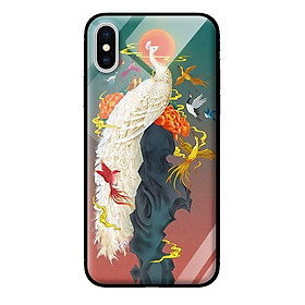 Ốp kính cường lực cho iPhone XS MAX Công Trắng - Hàng chính hãng