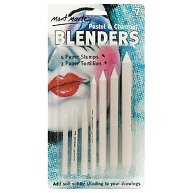 Bộ 7 Cây Di Chì Mont Marte - PASTEL & CHARCOAL BLENDERS 7pc - MAXX0011