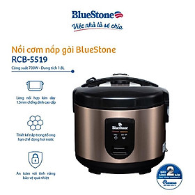 Nồi Cơm Điện 1.8L BlueStone RCB-5519 - Hàng chính hãng