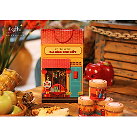 Combo Quà Tặng Set Hộp quà tết xanh Ikachi - Đón tết tặng Người thân Gia đình Doanh nghiệp 4 món