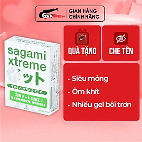 Bao cao su Sagami Xtreme Super Thin – Siêu mỏng, ôm khít - Hộp 3 cái