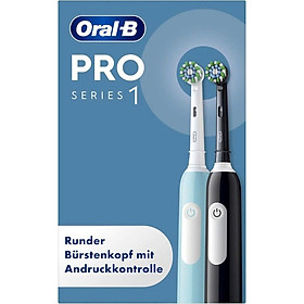 SET 2 BÀN CHẢI ĐÁNH RĂNG ORAL-B PRO SERIES 1 MÀU XANH ĐEN Hàng Chính Hãng