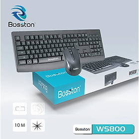 Mua Bộ phím chuột không dây wireless BT WS800 siêu tiết kiệm pin  ( Tặng kèm 1 món quà tri ân) - Hàng chính hãng