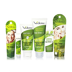 Combo 4 Vedette Dưỡng Da Ngừa Mụn Hiệu Quả Vedette Tinh Chất Tràm Trà Tea Tree Oil