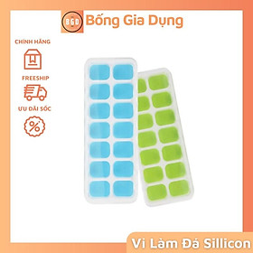 Mua Khay Vỉ Làm Đá  Đá Silicon Có Nắp Đậy 14 Viên  Khay Đựng Đá Tủ Lạnh  Làm Đá Thạch Kem Bảo Quản Tốt.