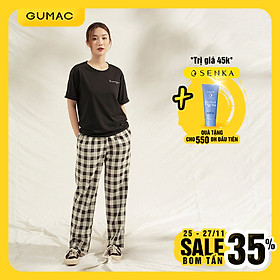 Quần caro lưng thun QA1165 GUMAC chất bố thoải mái kiểu dáng trẻ trung năng động