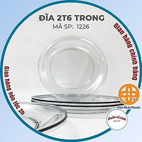 Đĩa nhựa trong suốt cao cấp Việt Nhật - Đĩa nhựa trong thiết kế sang trọng chất liệu nhựa ABS Br01450