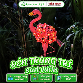 Mua Đèn Trang Trí Năng Lượng Mặt Trời Hồng Hạc Đỏ  Tiêu Chuẩn Chống Nước IP44  Tự Động Sáng Vào Ban Đêm - DA3013