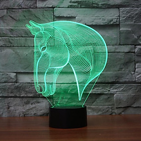 3D illusion Bulbing Night 7 Colors Change Touch Switch Desk Table Lamp LED