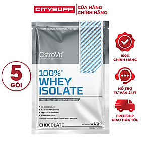 Sữa Bột Whey Protein Isolate OstroVit 30g Gói, Set 5 Gói Nhập khẩu Ba Lan