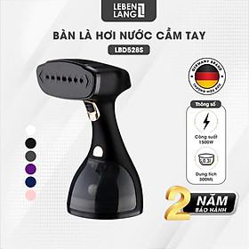 [Nhập khẩu Đức] Lebenlang - Bàn là hơi nước cầm tay sang trọng LBD528S, công suất lớn 1500W-300ML, là phẳng quần áo, làm nóng nhanh dưới 30 giây, kèm 2 đầu chải - Hàng chính hãng