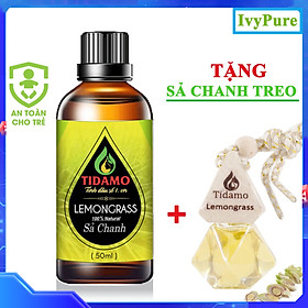 Hình ảnh Tinh Dầu Sả Chanh 50ML + Tinh Dầu Treo xe Treo Phòng Sả Chanh (Lemongrass) - Tinh Dầu Xông Phòng Sả Chanh Nguyên Chất TIDAMO Giúp Bảo Vệ Sức Khỏe, Kháng Khuẩn, Đuổi Muỗi Và Thư Giãn Tinh Thần