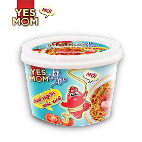 Thùng 12 tô Mì Tô Trộn Xốt Cà Chua Spaghetti Yes Mom 110gr Tô