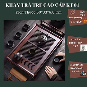 Mua Khay Trà Tre Cao Cấp Mặt Trăng Chữ Nhật Kích Thước 50*33*6 8 KT 01